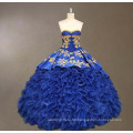 Extravagant Ruffles Satin Nigerian Evening Dress with Embroidery